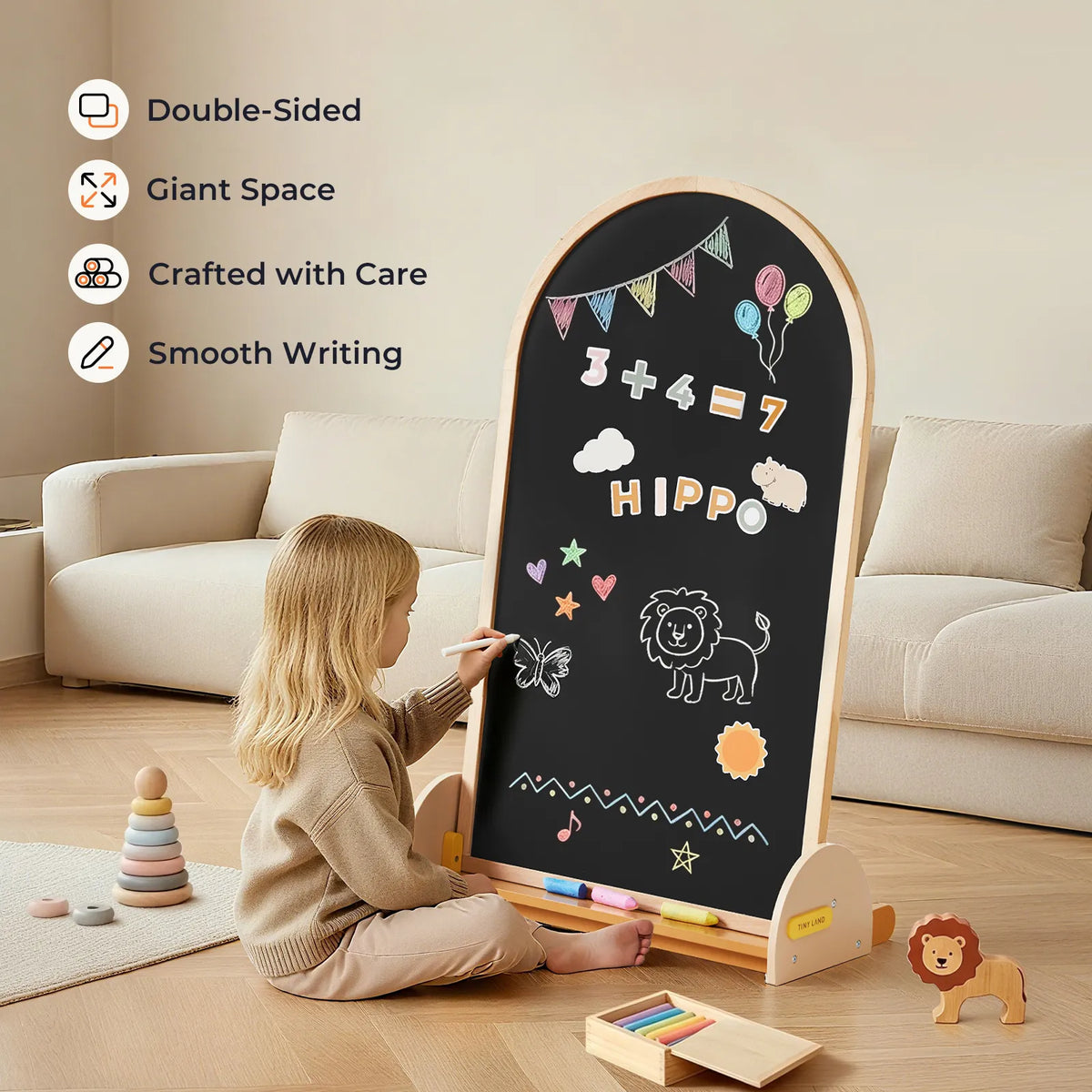 Tiny Land® Double-Sided Arched Magnet Chalkboard by Tiny Land INC, product image 13