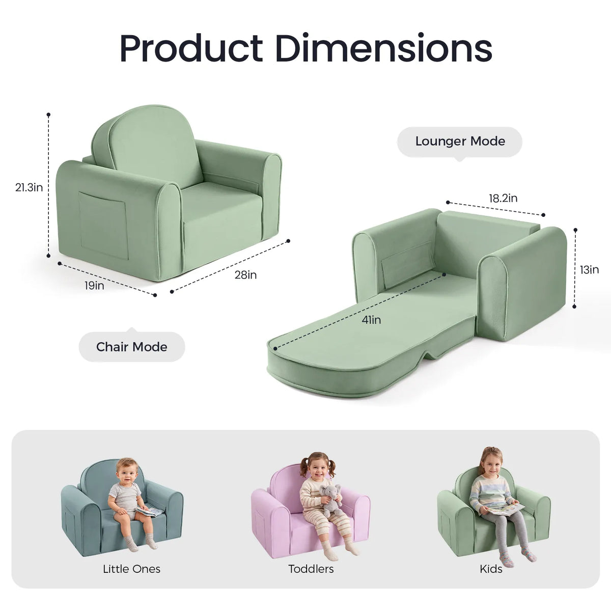 Tiny Land® GentleSnug Kids Sofa Chair by Tiny Land INC, product image 11