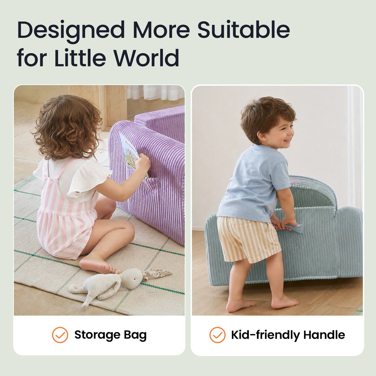 Tiny Land® GentleSnug Corduroy Kid Chair by Tiny Land INC, product image 8