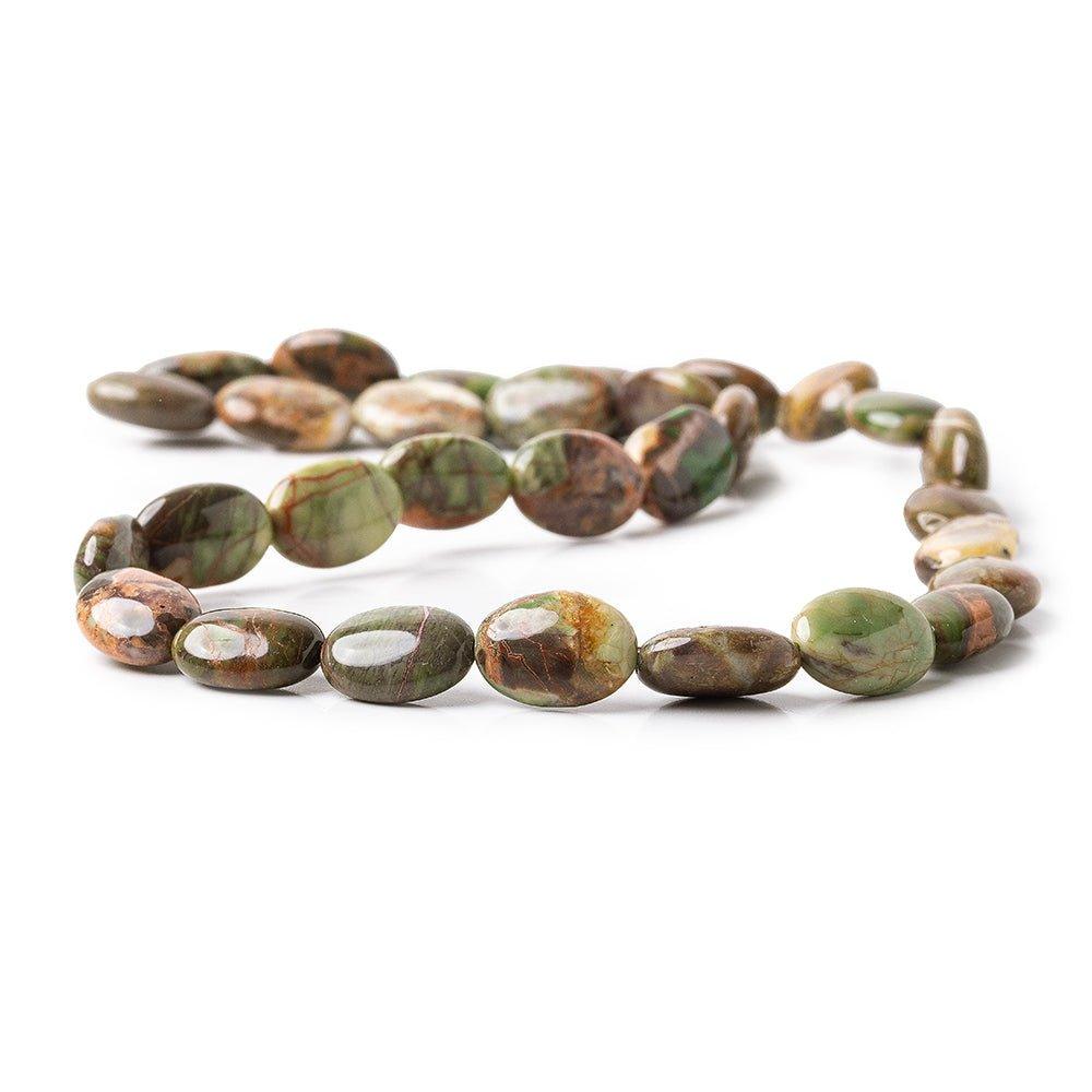 Jungle Agate Beads Plain 10-13mm Ovals 16 inch strand