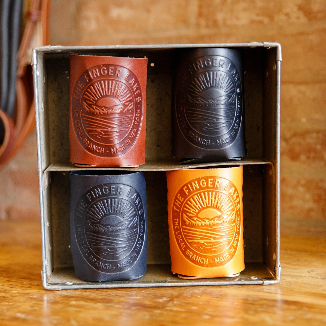 Leather Can Koozie -USA Made