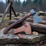 Damascus Skeggox Bearded Viking Axe with Hardwood Handle
