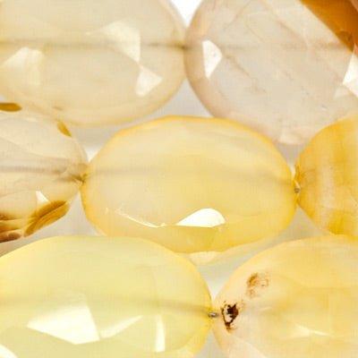 Lemonade Chalcedony Beads Faceted 11-12mm Ovals