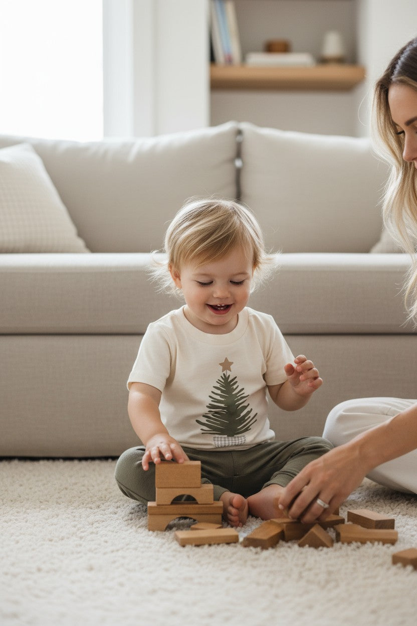 Holiday Tree Organic Kids T-Shirt by Tenth & Pine, product image 2
