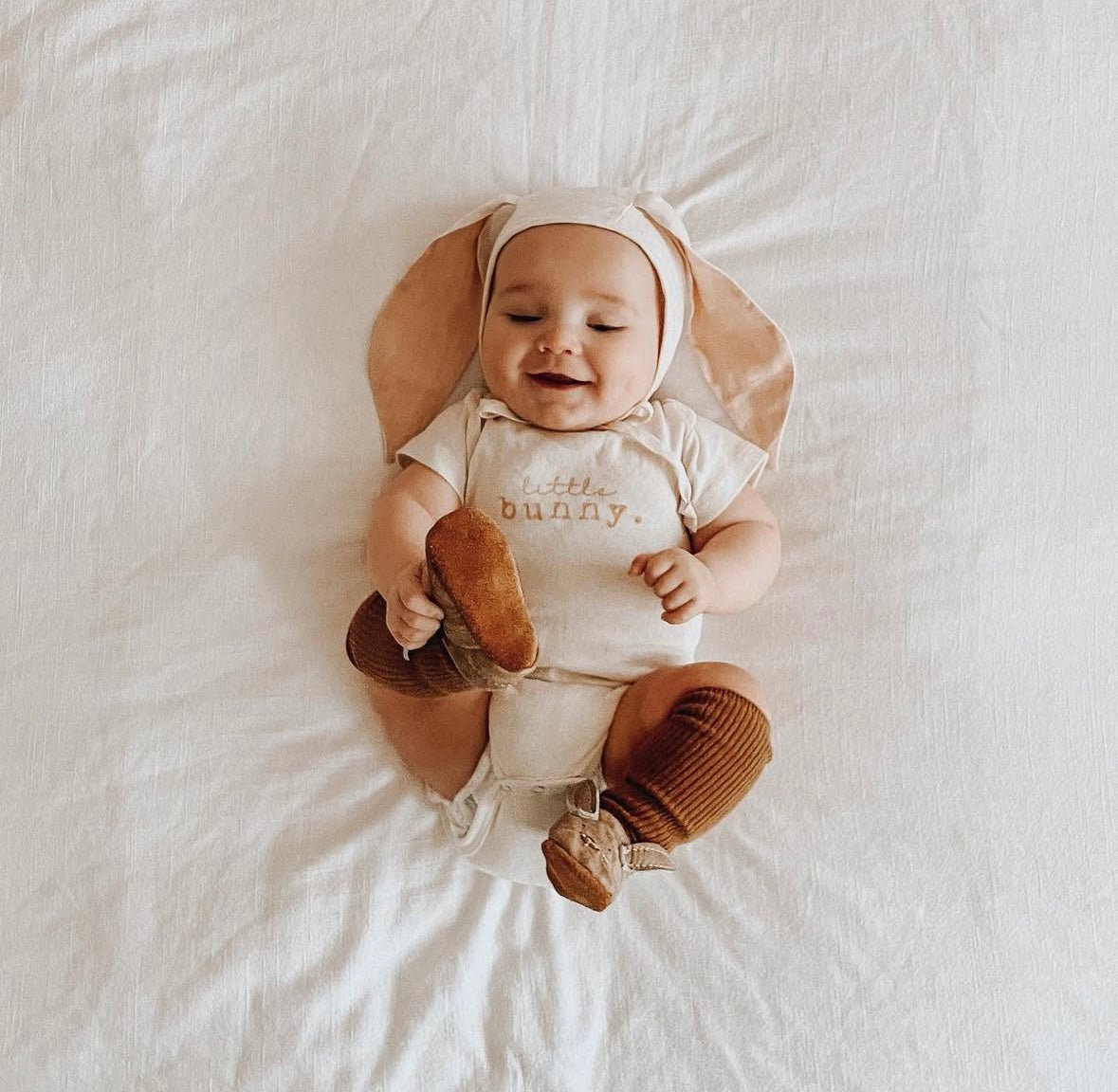 Little Bunny Organic Baby Bodysuit by Tenth & Pine, product image 2