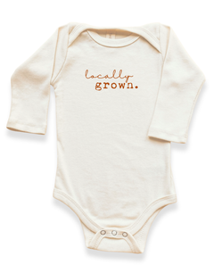 Locally Grown Organic Bodysuit Long Sleeve by Tenth & Pine