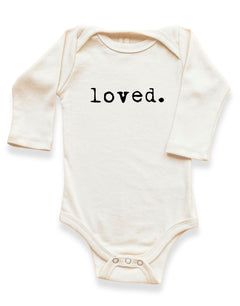 Loved. Organic Baby Bodysuit Long Sleeve by Tenth & Pine