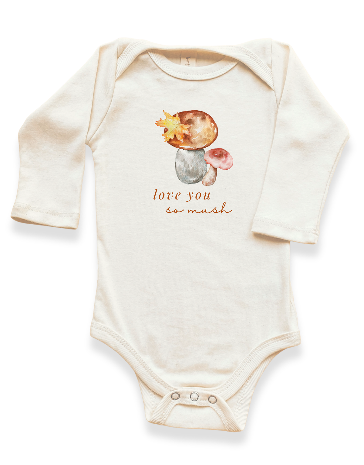 Love You So Mush Organic Bodysuit Long Sleeve by Tenth & Pine
