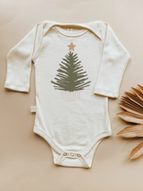 Holiday Tree Organic Baby Bodysuit Long Sleeve by Tenth & Pine, product image 3