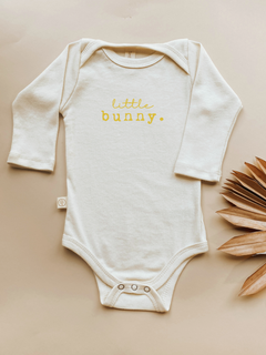 Little Bunny Organic Baby Bodysuit Long Sleeve by Tenth & Pine