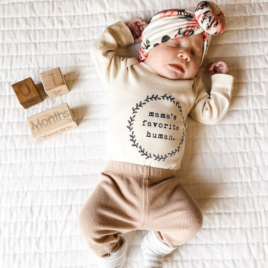 Mama's Favorite Human Organic Bodysuit Long Sleeve by Tenth & Pine, product image 3