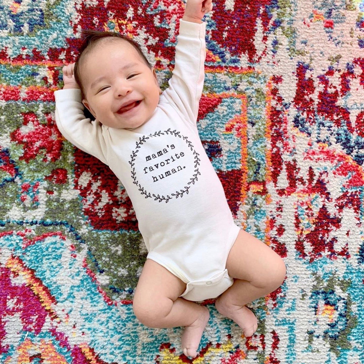 Mama's Favorite Human Organic Bodysuit Long Sleeve by Tenth & Pine, product image 7