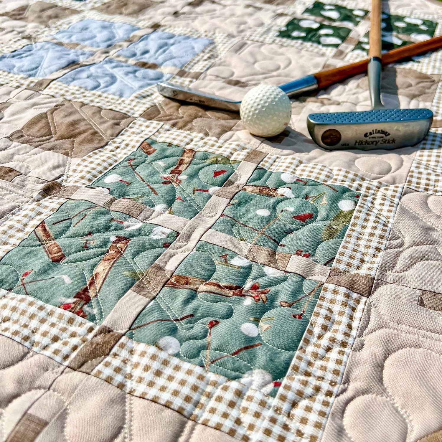 Match Play Argyle Golf Quilt Pattern - Paper Print Version