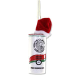 Merry Berry White Claus Glass Ornament