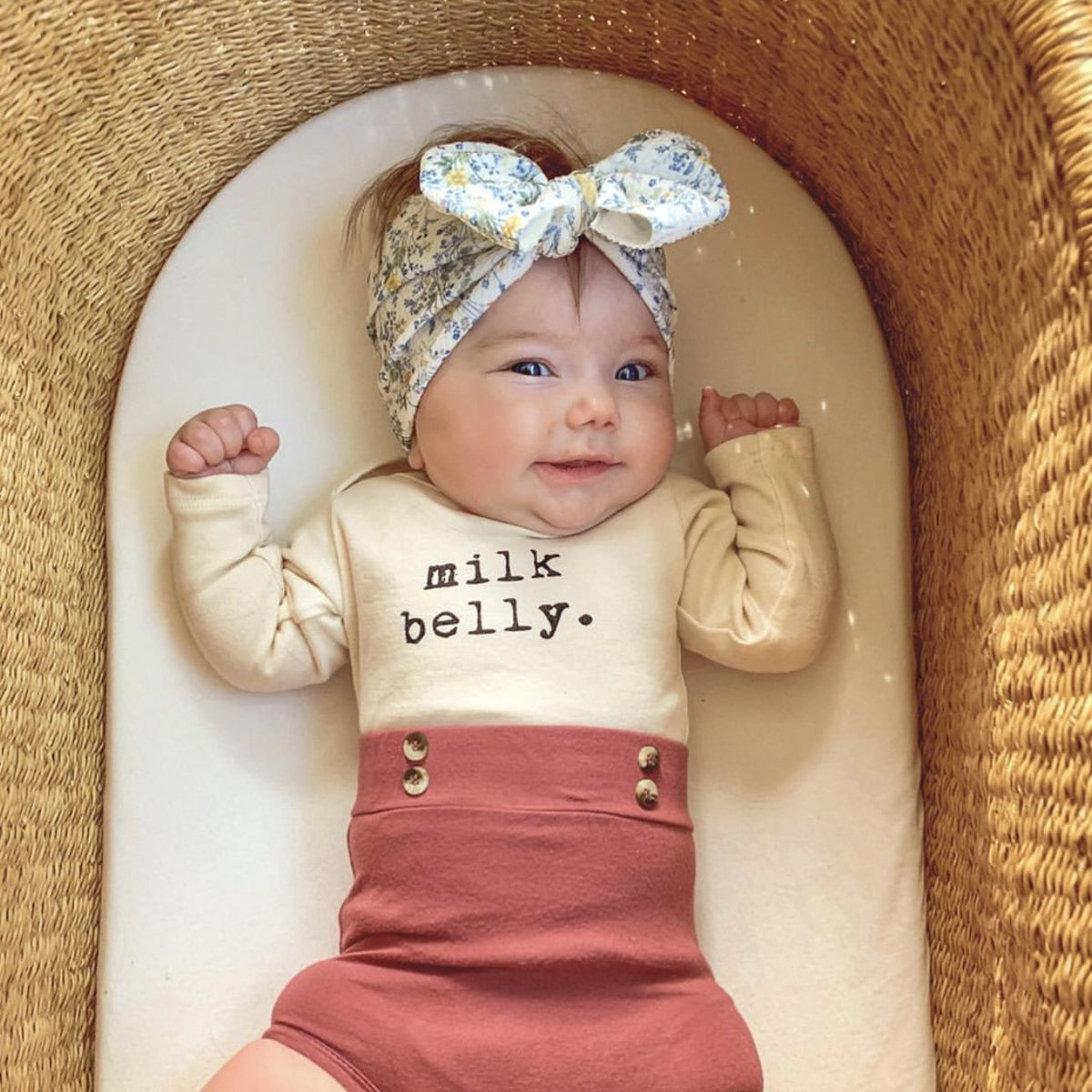 Milk Belly Organic Bodysuit Long Sleeve by Tenth & Pine, product image 7