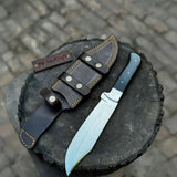 Handmade Frontier Bowie Knife – J2 Steel Clip Point with Micarta Handle