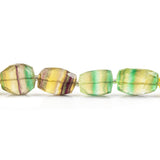 Multi Color Banded Fluorite faceted nuggets 19 inches 21 beads 12x11x8-23x12x10mm