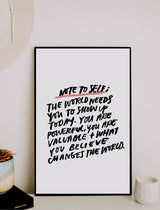 11x17 Note To Self