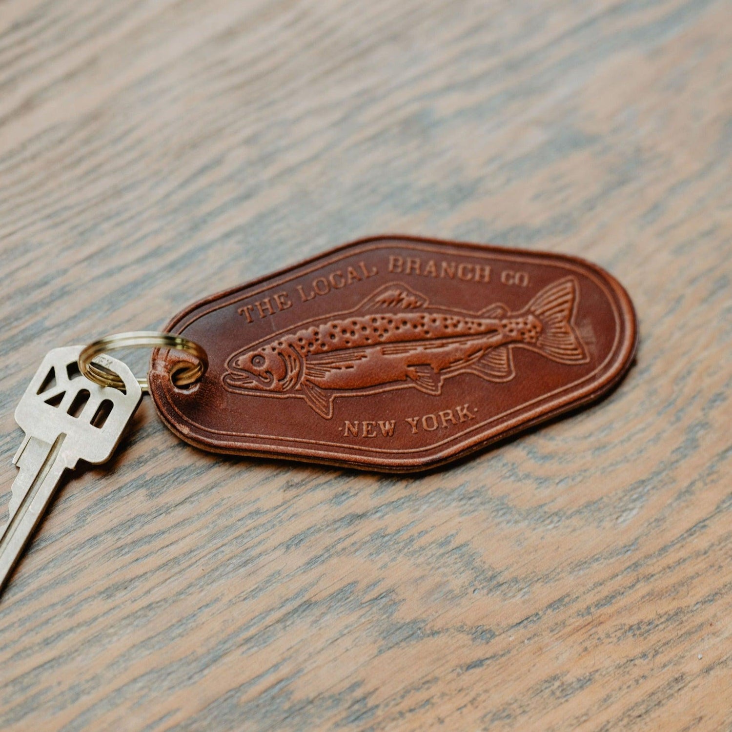 Leather Motel Key Fob - USA Made