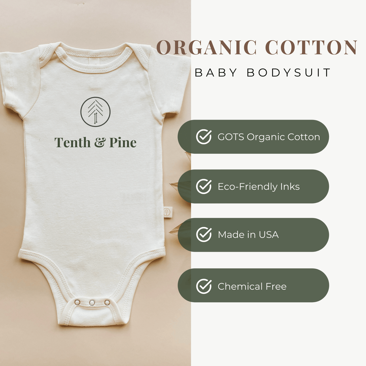 Mama's Little Love Organic Baby Bodysuit by Tenth & Pine, product image 3