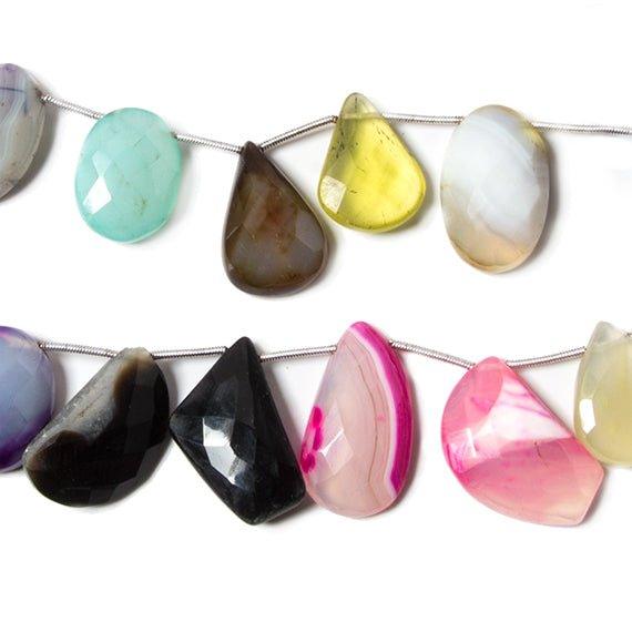 Party Agate Beads Top Drilled Free Shapes 8 inch strand, 17-25mm