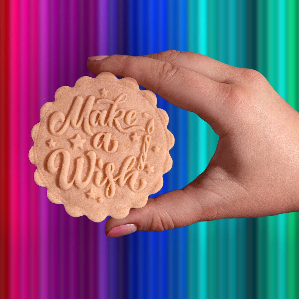 Embossed Birthday Cookie Press - Make a Wish