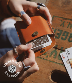 Leather Playing Card Case - USA Made by The Local Branch