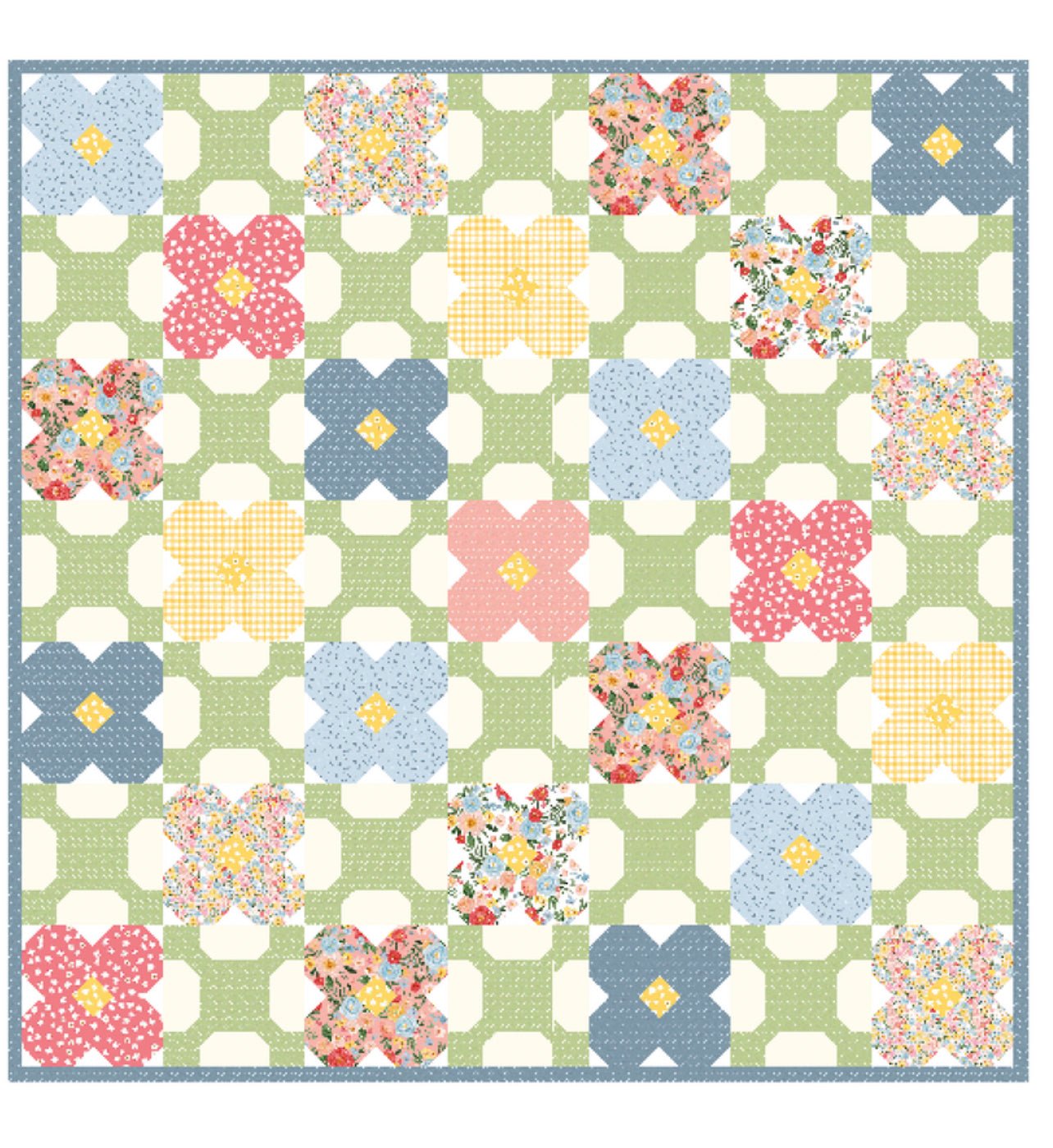 Poppy Quilt Pattern - Paper Print Version, Mailed