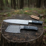 Premium Damascus Knife Set Chef Knife and Cleaver Sharp | Durable Kitchen Tools