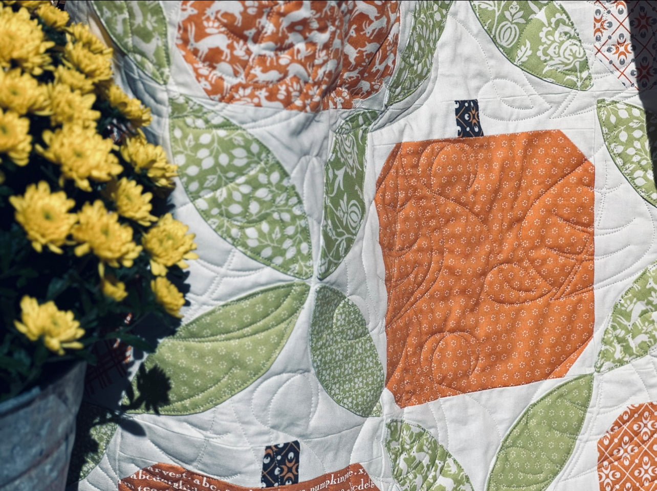 Pumpkin Vines Quilt Pattern - Paper Print Version