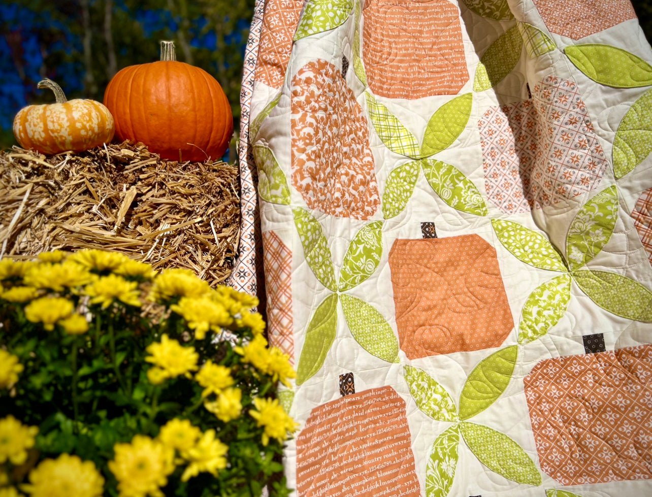 Pumpkin Vines Quilt Pattern - Paper Print Version