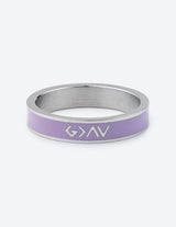 Lavender Enamel Highs and Lows Ring