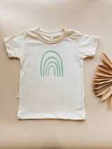 Rainbow Seafoam Organic Cotton Short Sleeve Toddler T-Shirt by Tenth & Pine, product image 2