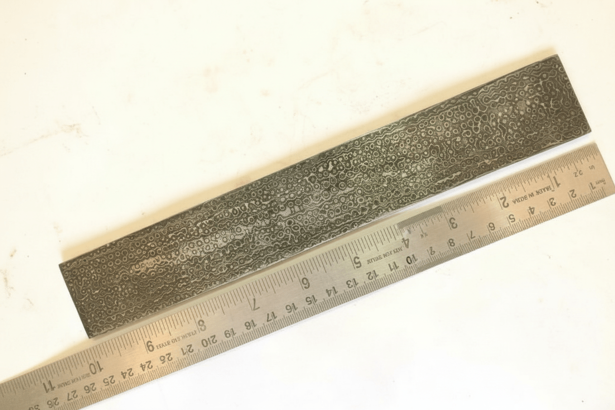 Raindrop Pattern Damascus Steel Billet Bar for Knife Making and Bladesmith Stock