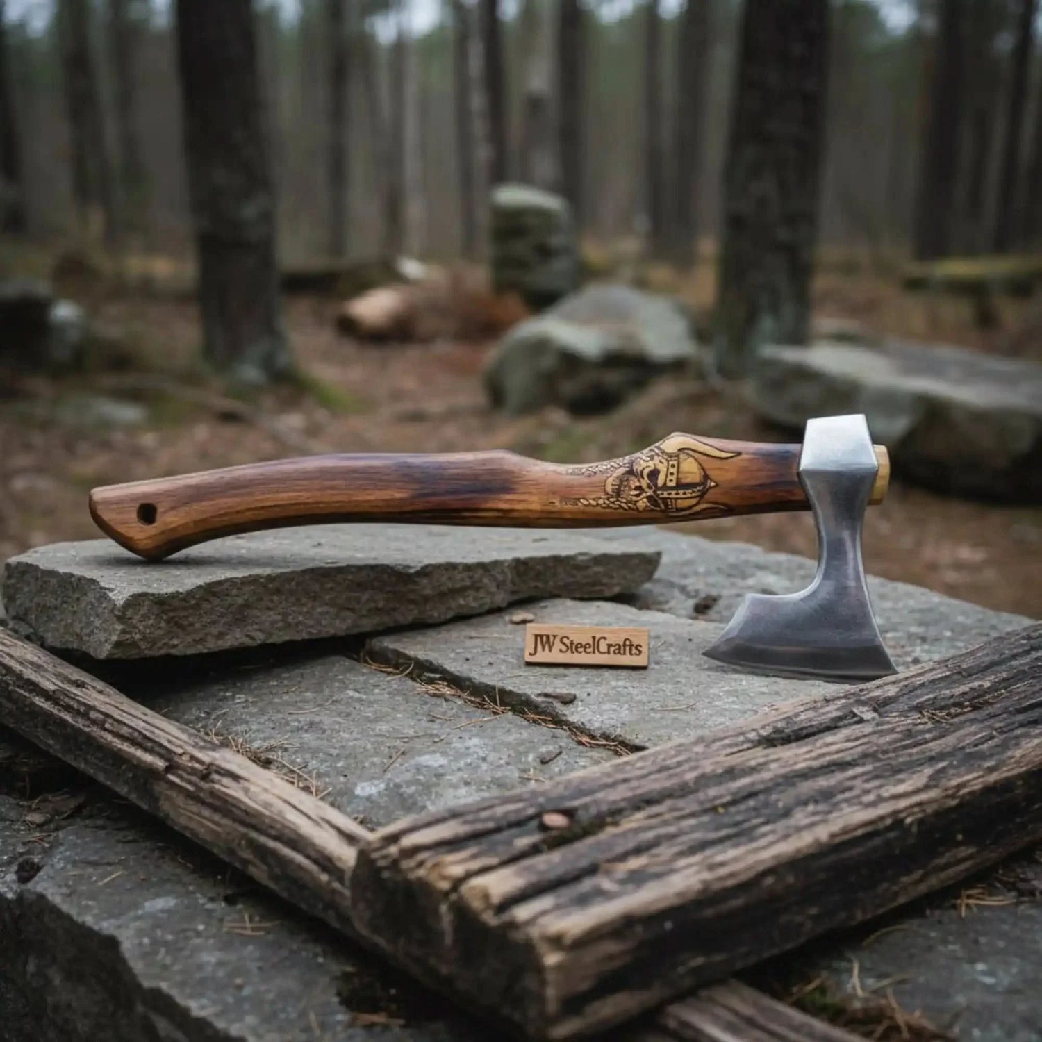 Skeggox Bearded Hatchet with Engraved Dragon Handle