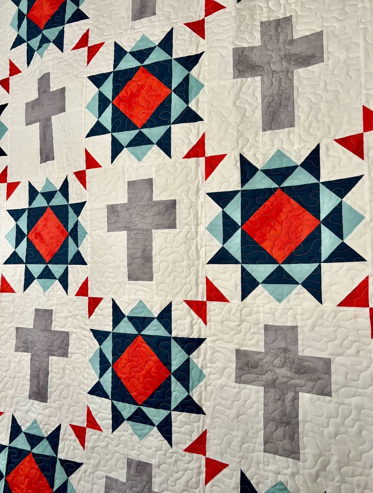Rugged Cross Quilt Pattern - Paper Print Version