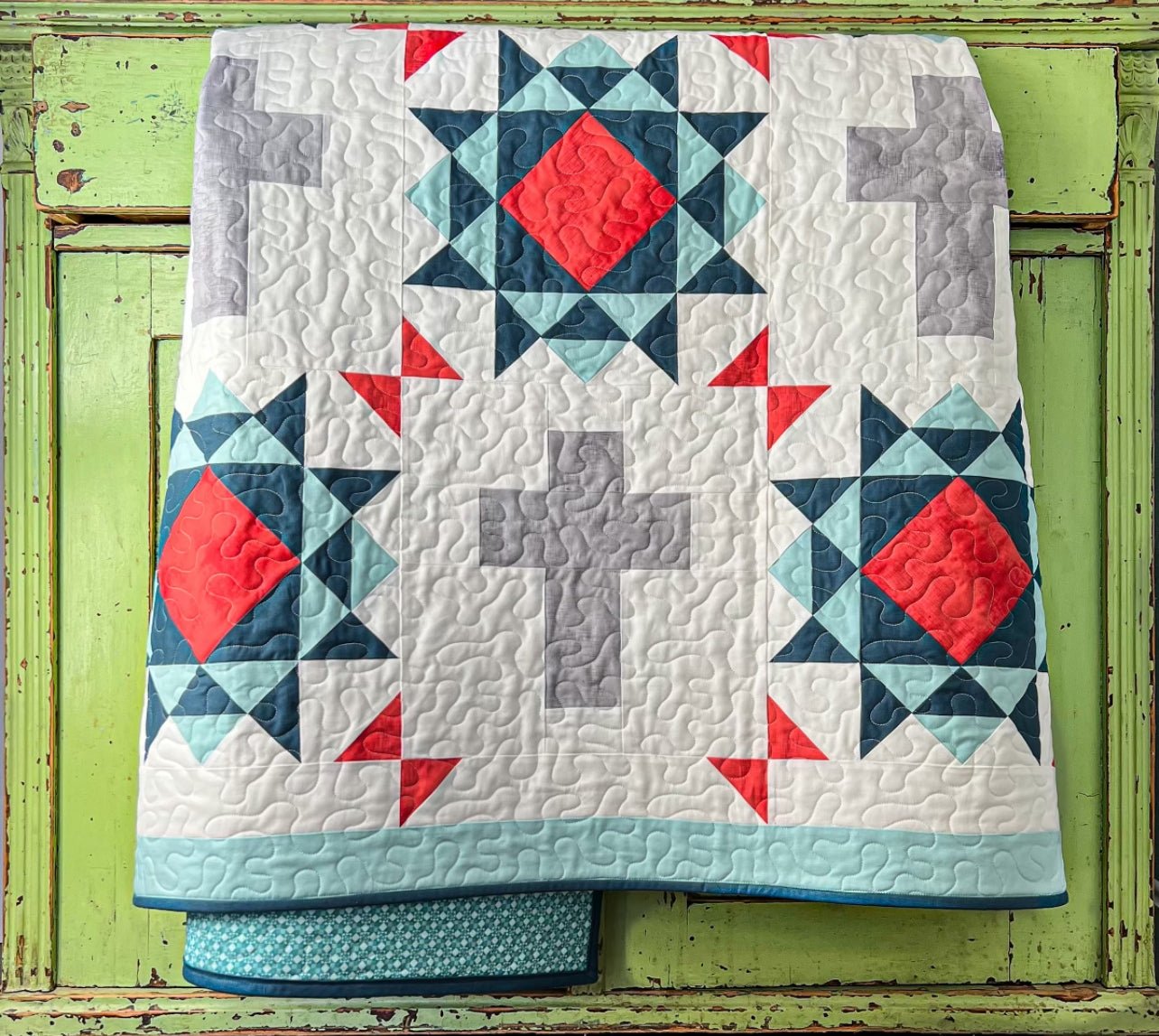 Rugged Cross Quilt Pattern - Paper Print Version