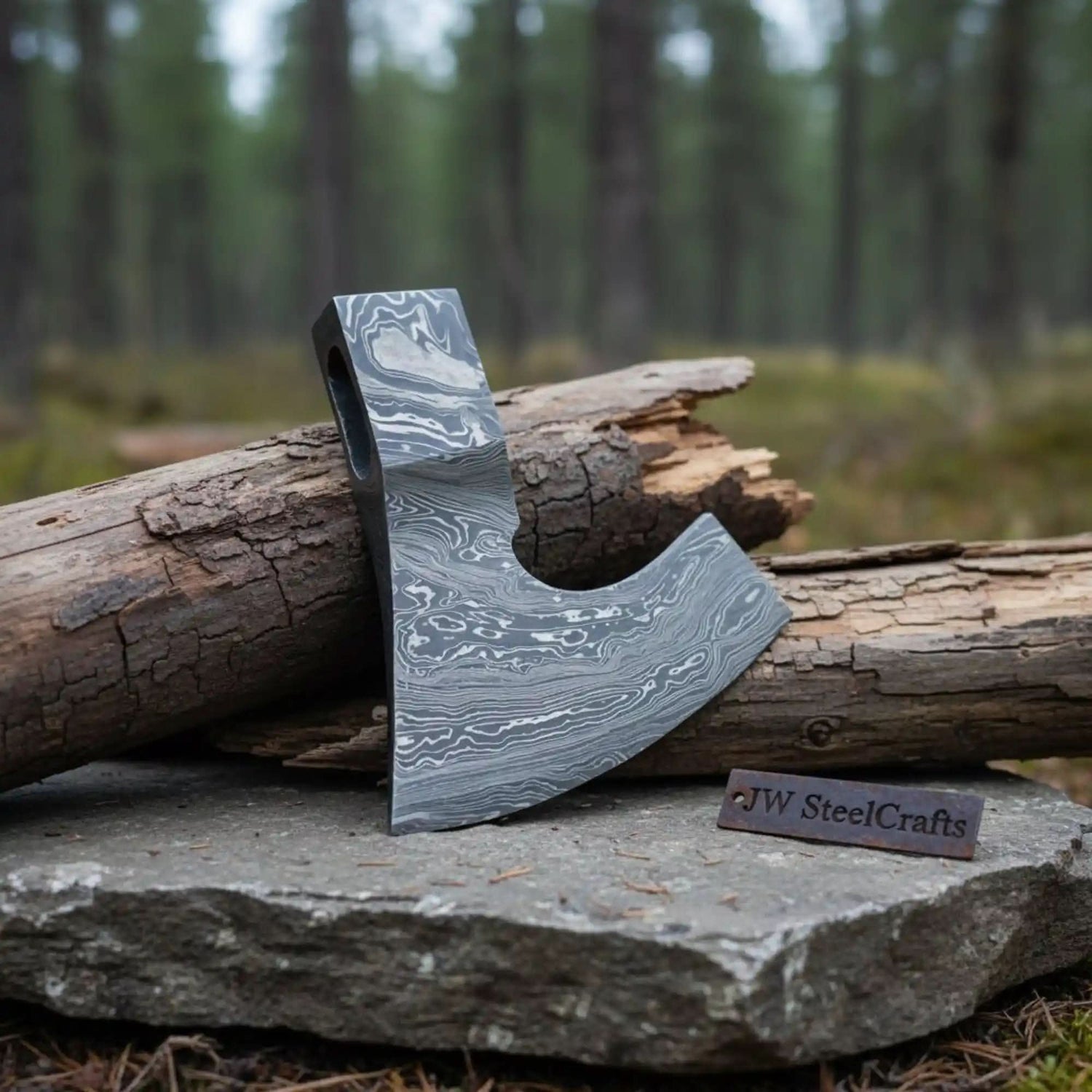 Thornwake Bearded Damascus Axe 6