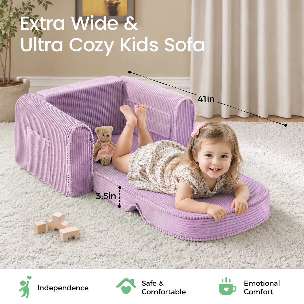 Tiny Land® GentleSnug Corduroy Kid Chair by Tiny Land INC, product image 14