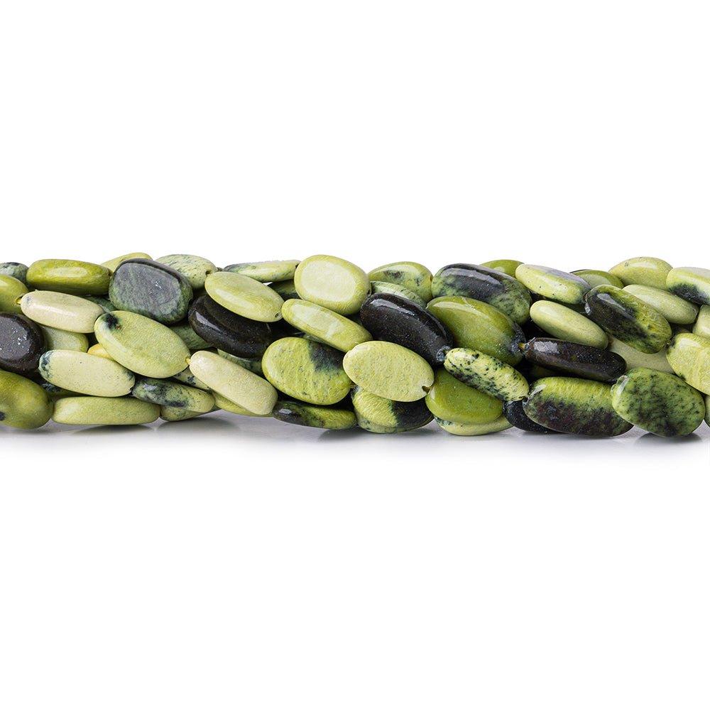 Serpentine Plain Oval Beads, 8 inch