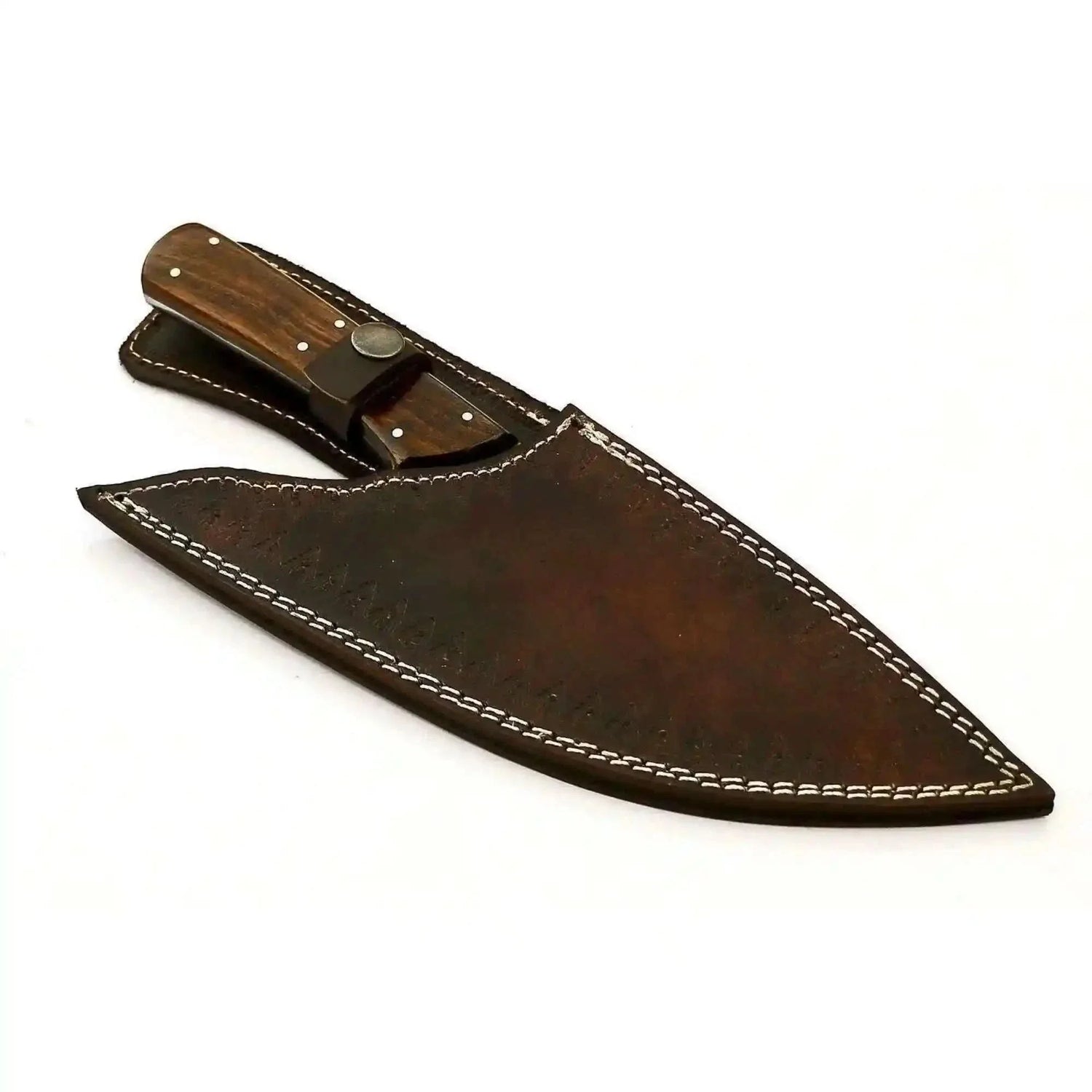 French-Style Damascus Chef Carving Knife – Fire Pattern Blade, 10