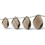 8-10mm Smoky Quartz Faceted Twists