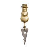Aluminum Cheese Knife with Snowman Handle