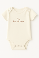 Big Brother Clay Organic Cotton Short Sleeve Baby Bodysuit by Tenth & Pine
