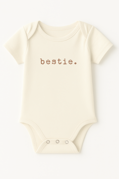 Bestie Clay Organic Cotton Baby Bodysuit Short Sleeve by Tenth & Pine