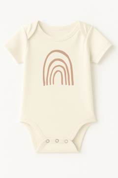 Rainbow Clay Organic Cotton Short Sleeve Baby Bodysuit by Tenth & Pine