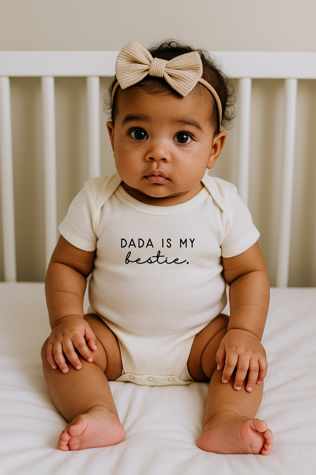 Dada is My Bestie Organic Baby Bodysuit by Tenth & Pine, product image 2