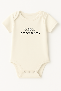 Little Brother Organic Cotton Short Sleeve Baby Bodysuit by Tenth & Pine