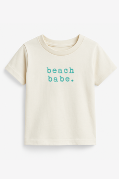 Beach Babe Seafoam Organic Cotton Short Sleeve Toddler T-Shirt by Tenth & Pine