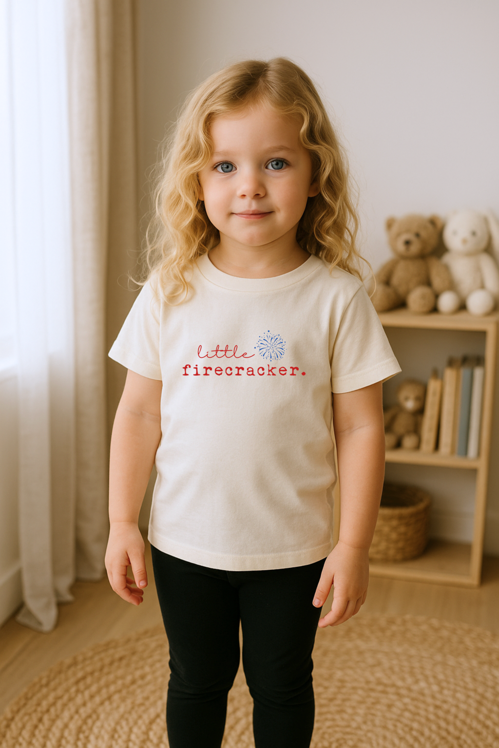 Little Firecracker Organic Kids T-Shirt by Tenth & Pine, product image 2